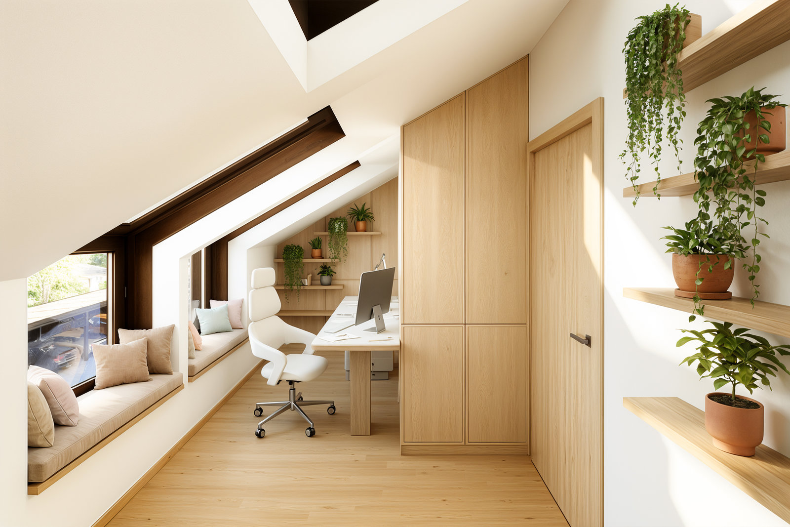 Wizualizacja antresoli — aranżacja apartamentu górnego